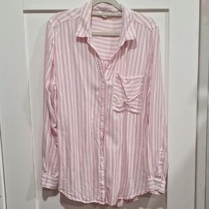 beachlunchlounge Pink Striped Button Down Shirt
Old Money Coastal Grandma large